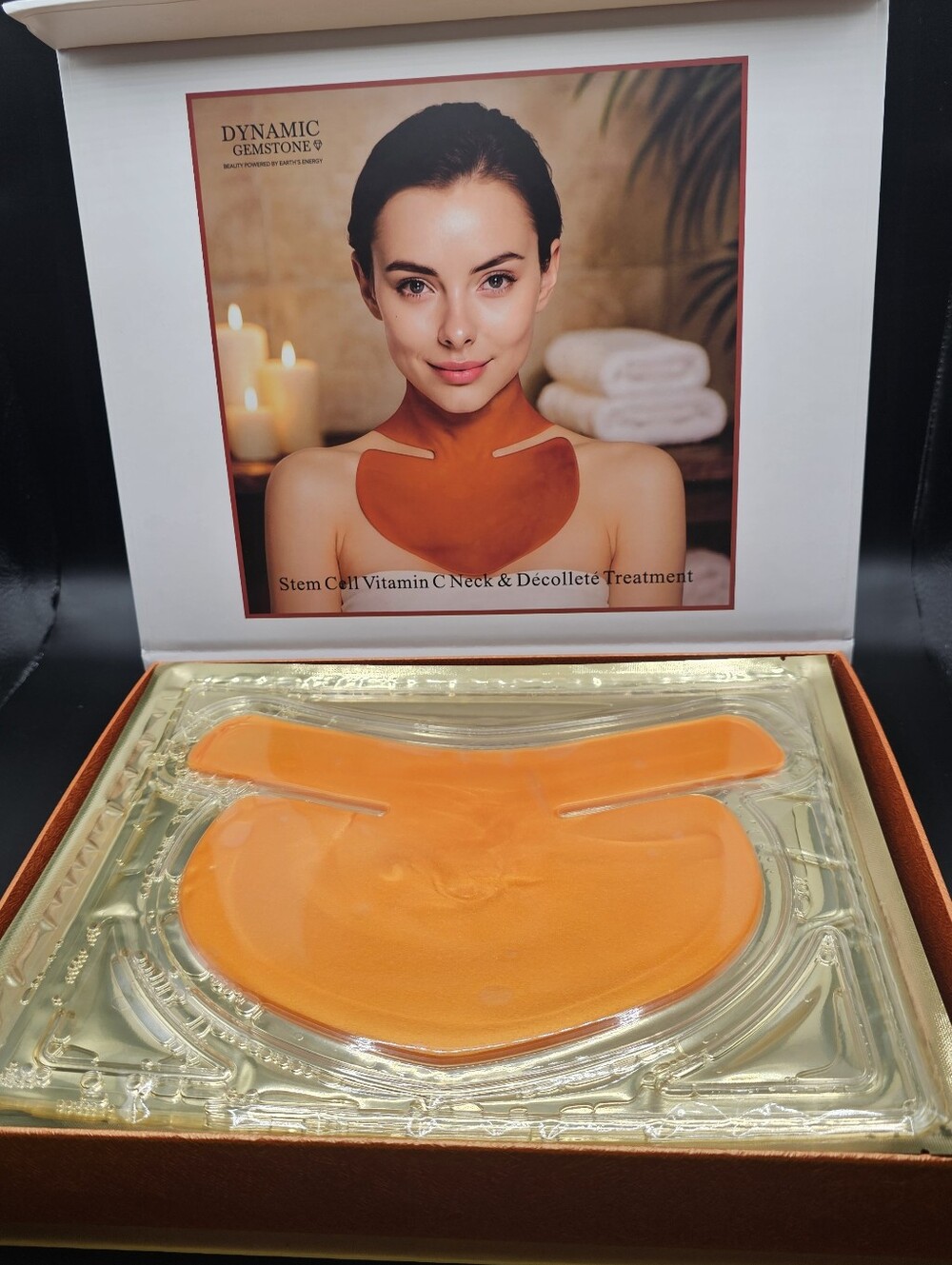 Dynamic Gemstone Stem Cell Vitamin C Neck & Décolleté Treatment - Orange & Gold